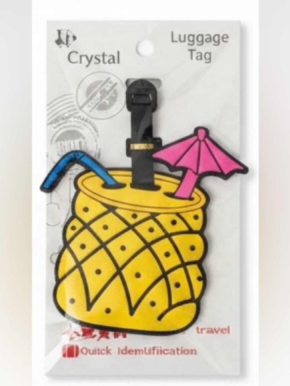 NWT Rubber Luggage Tag Vacation Theme Unisex Durable Travel School